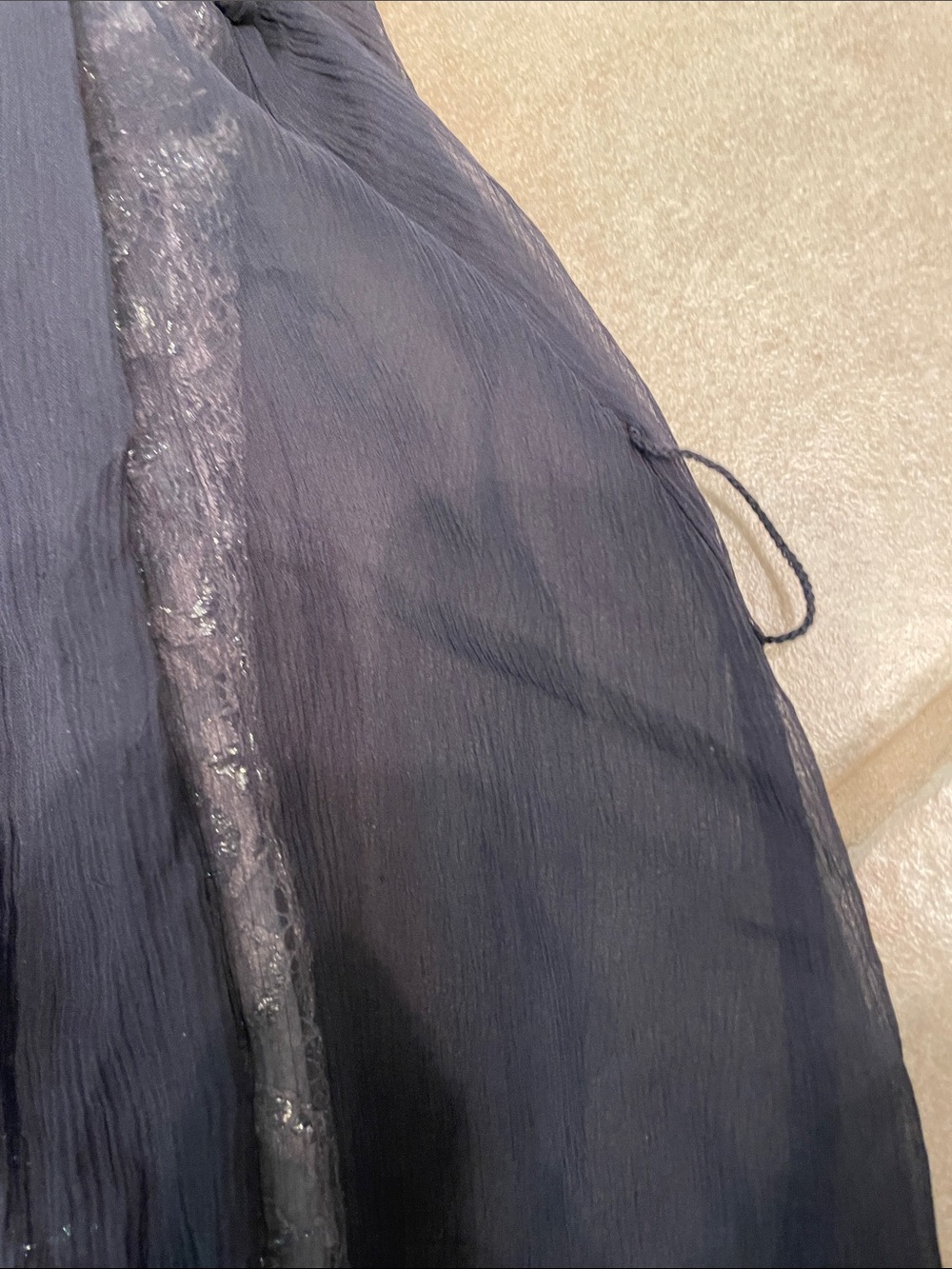 NWOT BCBGMaxAzria Metallic Lace Dress With Button Detailing - Picture 4 of 6